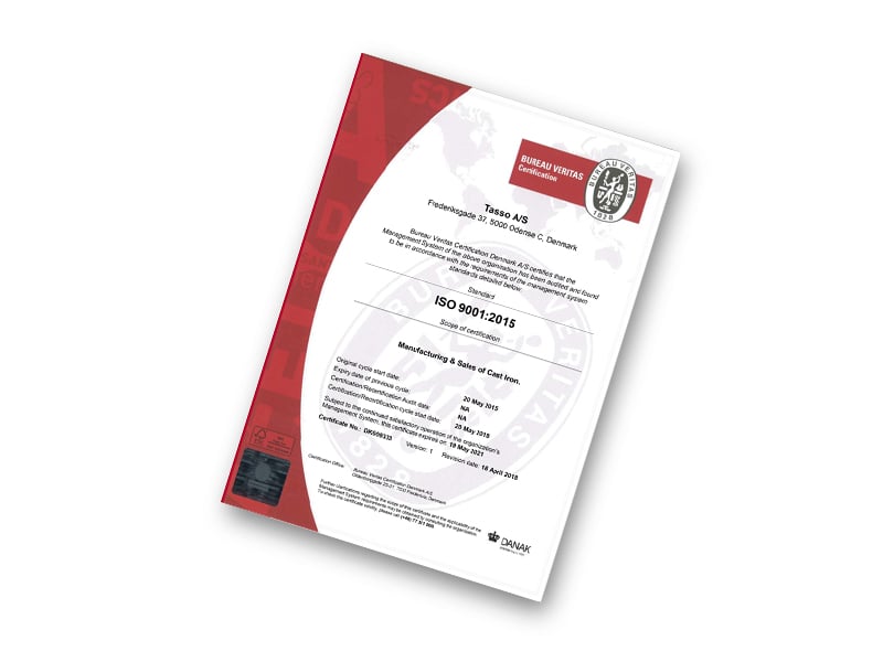 ISO9001 certificate - billede